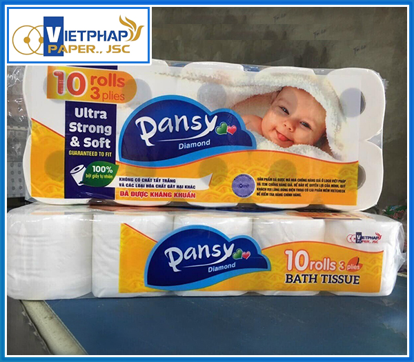 Pansy baby toilet paper with 10 rolls